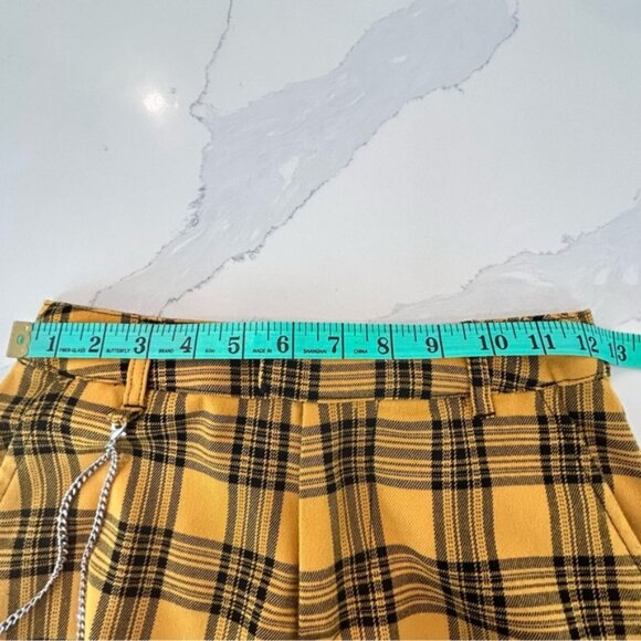 Hot Topic Yellow Plaid Pants With Detachable Chain - Picture 10 of 12